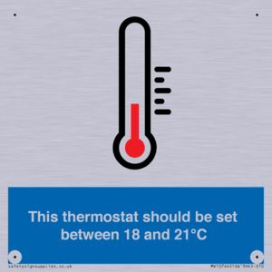 This thermostat should be set between 18 and 21°C